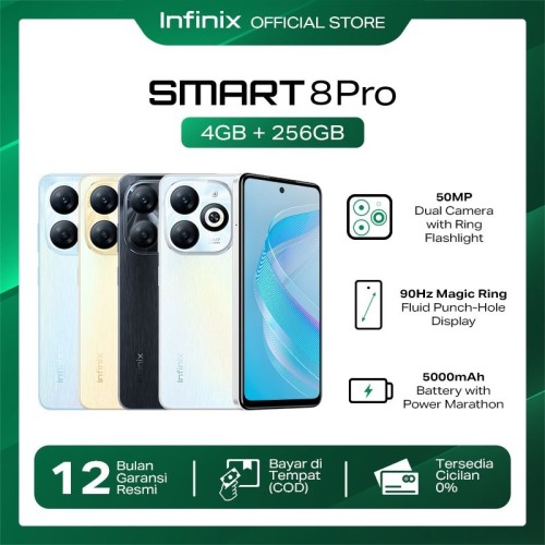 Infinix Smart 8 Pro 4GB/256GB - 6.6" Display - Helio G36 - 5000 mAh