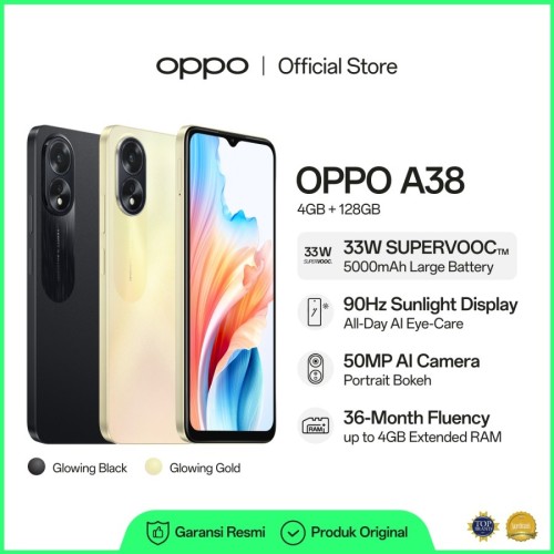 OPPO A38 4GB/128GB (Garansi Resmi)