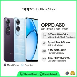 OPPO A60 8GB+8GB/128GB & 256GB (Garansi Resmi)